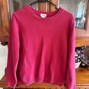 L.L. Bean Women's Vibrant Red Crew Neck Sweater